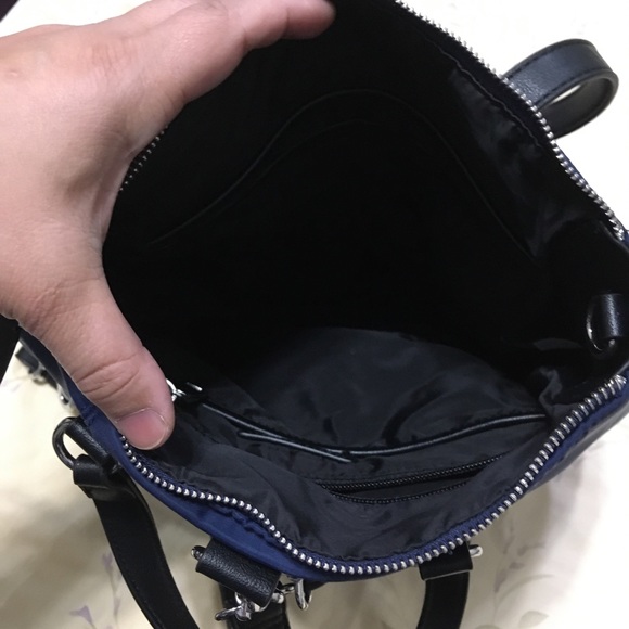 Large Bright Navy Nylon Convertible Backpack - Picture 4 of 8